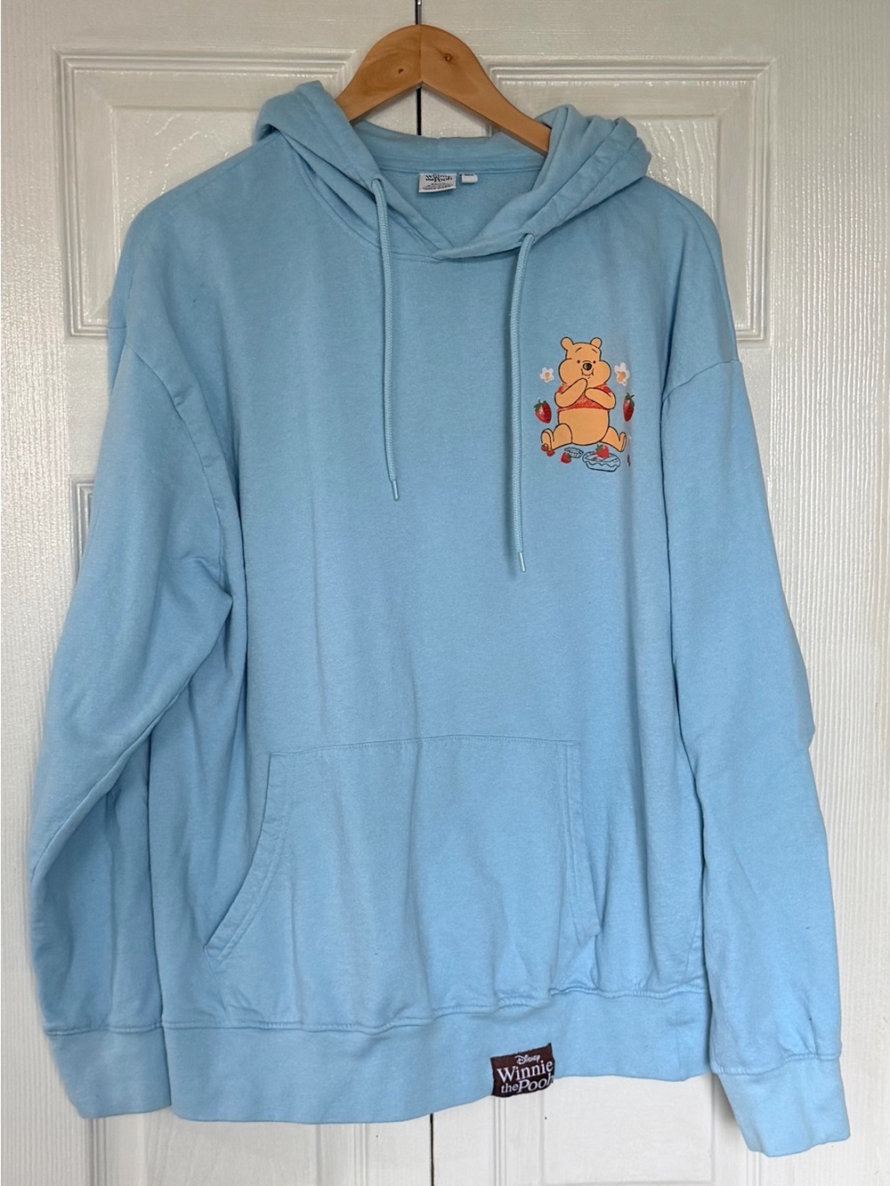 Disney Light Blue Winnie the Pooh Hoodie Size XL
